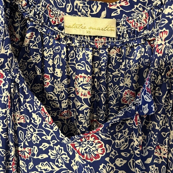 NATALIE MARTIN 100% Silk Rare Floral Print BOHO Summer Stevie Dress Size XS - Picture 9 of 12